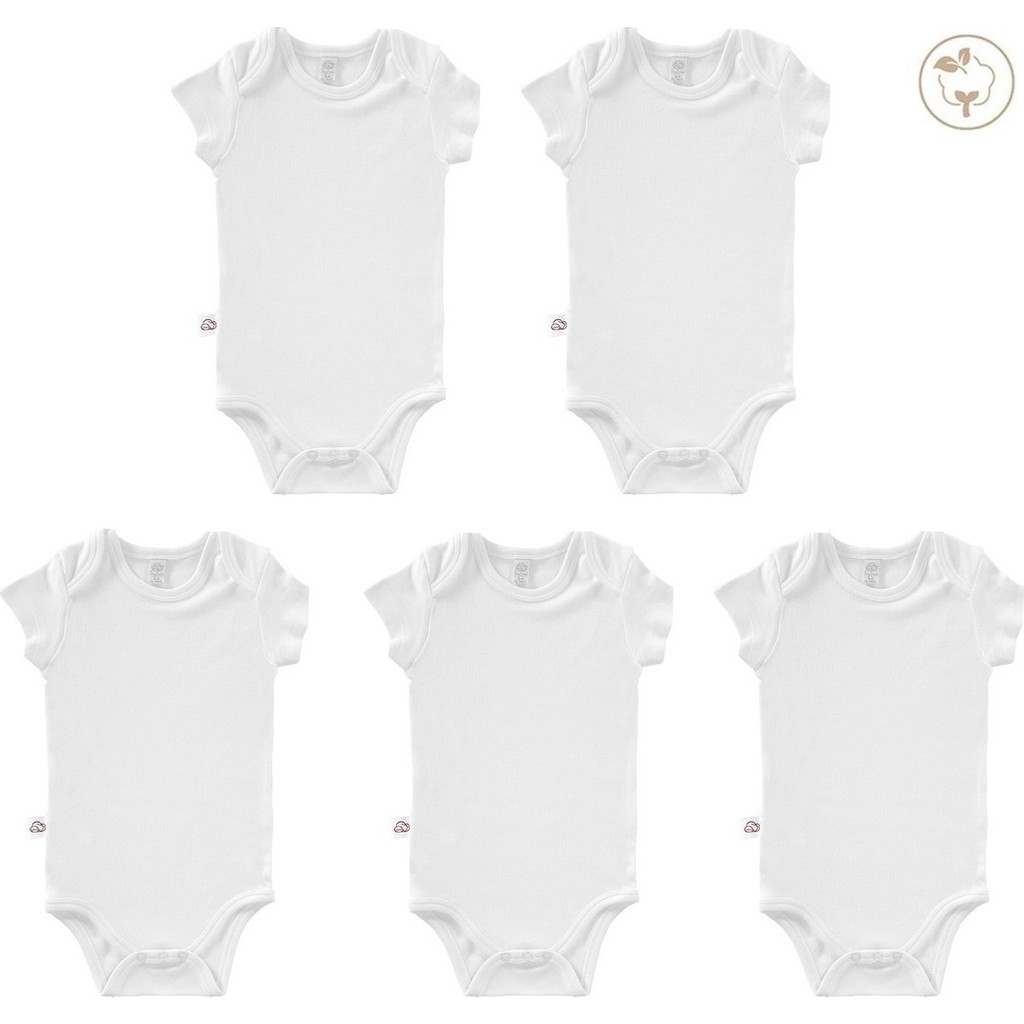 Tiny Lamb Beyaz Renk Bodysuit Kısa Kollu 5'li Set %100 Pamuk Beyaz Renk Bebek Atleti Seti Giyim & İç Giyim Fiyatı