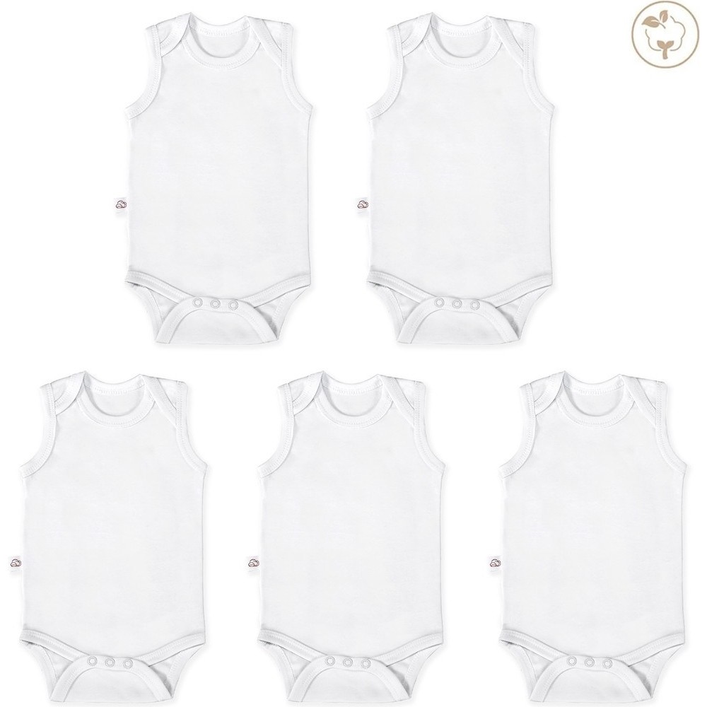 Tiny Lamb Beyaz Renk Kolsuz Bodysuit Seti %100 Pamuk 5'li Yenidoğan Bebekler İçin Özel Giyim & İç Giyim Fiyatı