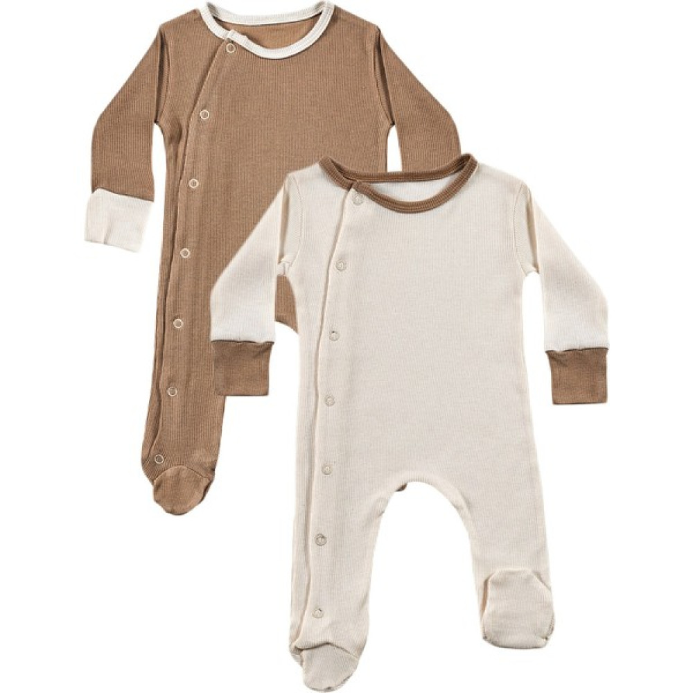 Tiny Lamb Milky Chocolate Bebek Tulum Takımı 2 Parça Unisex Organik Pamuk Yenidoğan Hediye Seti Bebek Tulumu Fiyatı