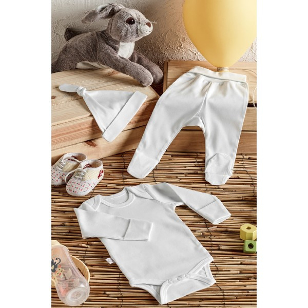 Tiny Lamb Tinylamb Snow Star Organik Pamuk Penye Yeni Doğan Mini Set - Patikli Pijamalı - 3 Parça Bebek Hastane Çıkışı Fiyatı
