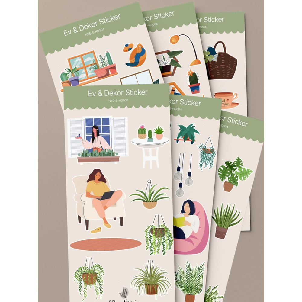 Tiny Stories TR Ev & Dekor Sticker Seti - 6 Sayfa / Ajanda,çıkartma,scrapbook Okul Etiketi Fiyatı