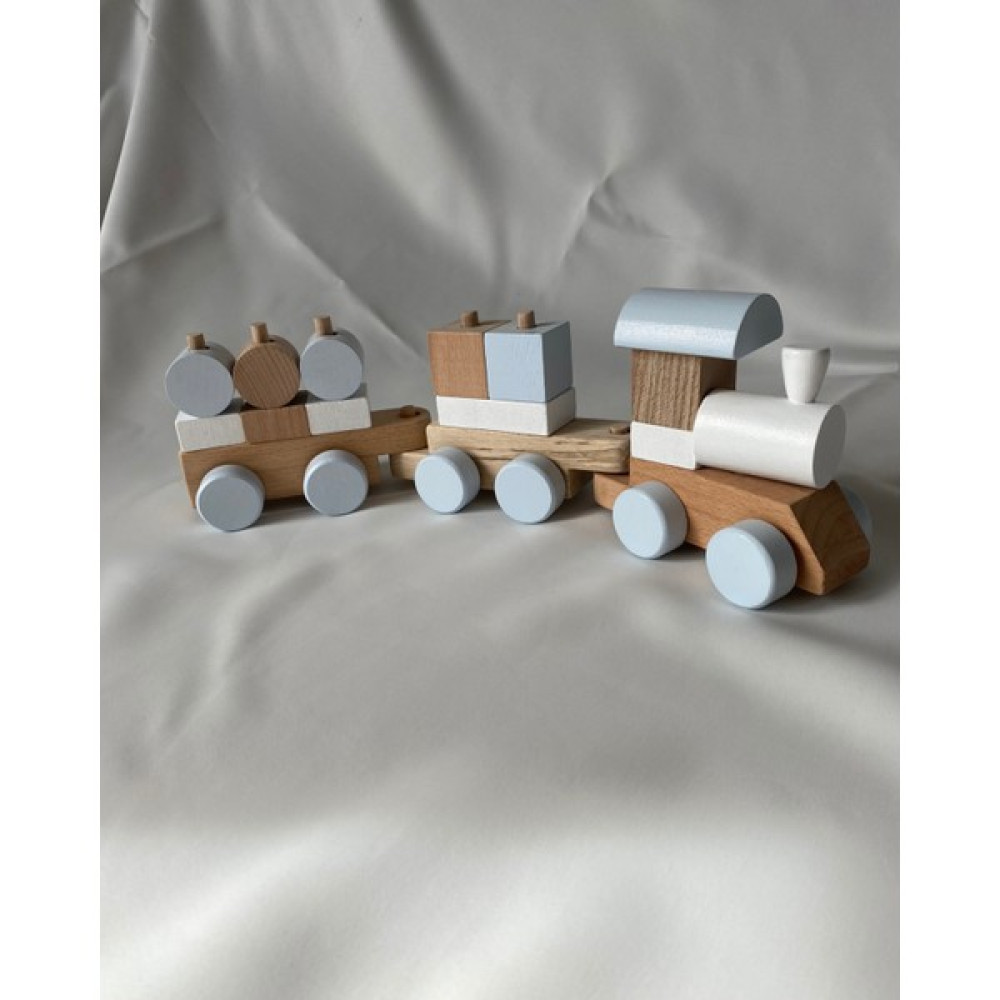 Tiny Wood Bebek - Çocuk Ahşap Eğitici Oyuncak Bloklu Tren Bul Tak Puzzle Vagonlu Tren Ahşap Oyuncak Tren Bebek Oyuncakları Fiyatı