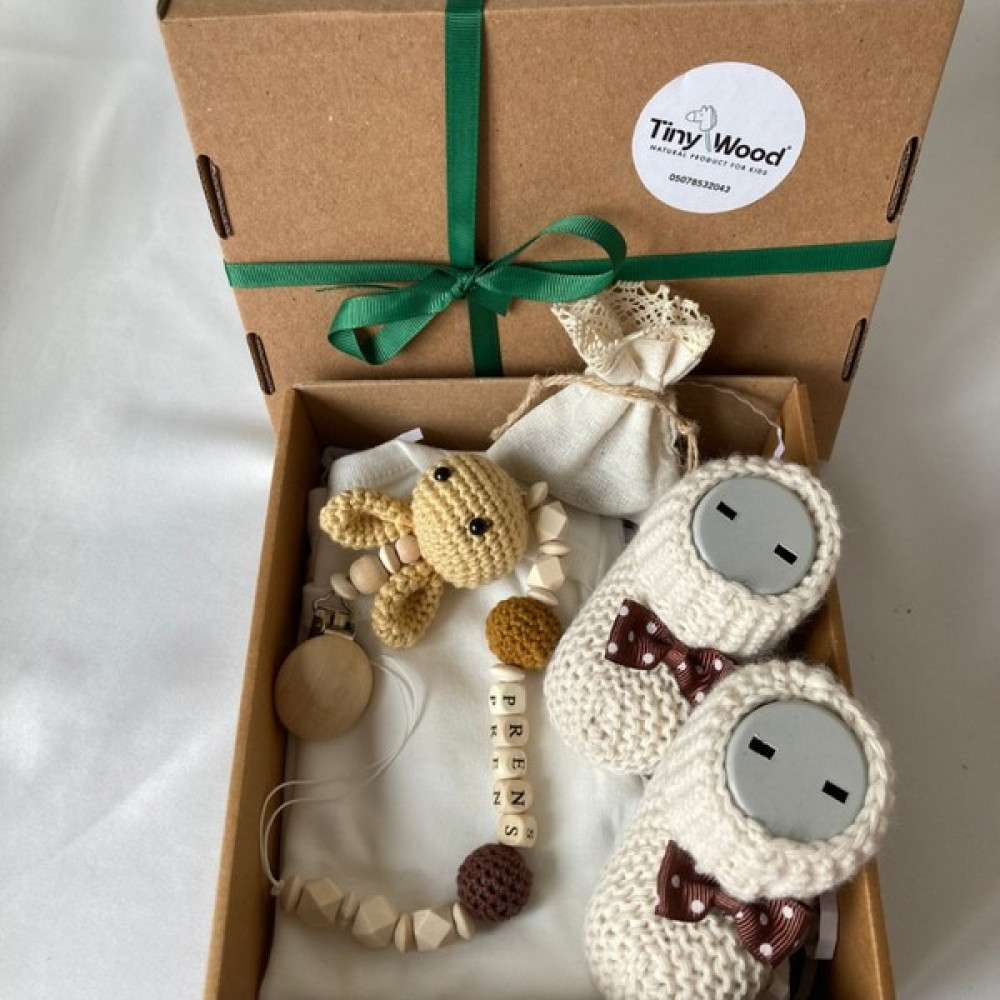Tiny Wood Hoşgeldin Bebek ,organik Yenidoğan Bebek Hediye Seti Bebek Beslenme Gereçleri Fiyatı
