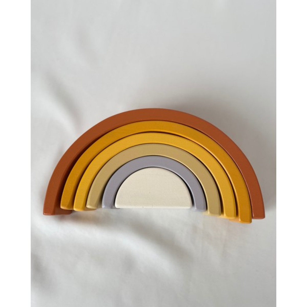 Tiny Wood Waldorf Ahşap Gökkuşağı 6 Lı Kahve Rengi 6'lı Gökkuşağı Bebek Oyuncakları Fiyatı