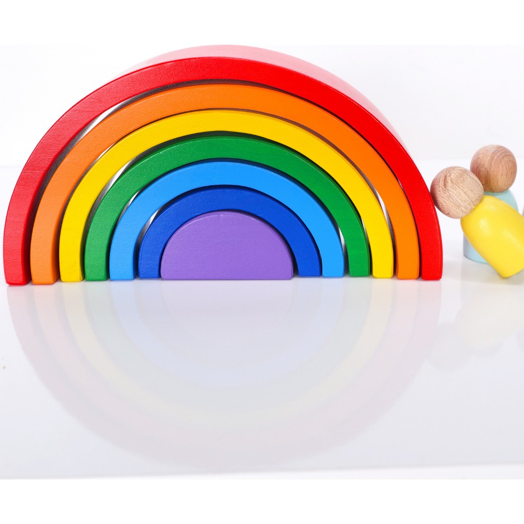 Tiny Wood Waldorf Gökkuşağı 7 Li - Renkli Bebek Oyuncakları Fiyatı
