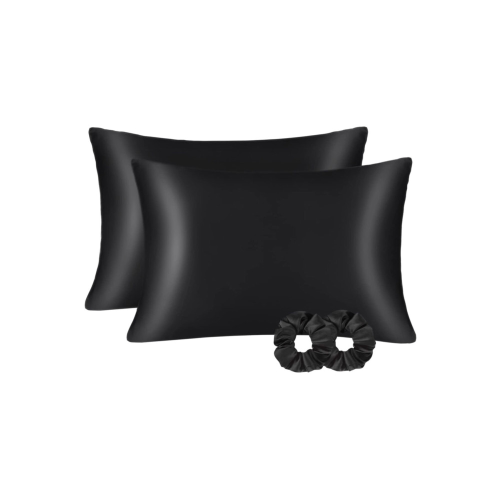Tinybabyconcept %100 Ipek Saten 50x70 Cm 2 Adet Yastık Kılıfı & 2 Adet Toka Siyah Renk Yastık Kılıfı Fiyatı