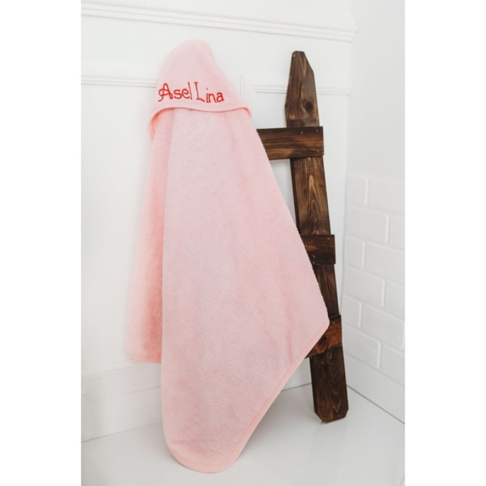 Tinykiddesign Pamuklu Bebek Kundak Havlusu, Nakışlı Bebek Havlusu, Bebek Havlusu 70X75CM - Pembe Bebek Banyo-Tuvalet Fiyatı