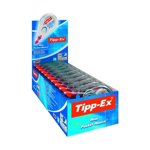Tipp-Ex Mini Pocket Mouse Düzeltici 10'lu Kutu 5 mm Yükseklikte Beyaz Şerit ile Hızlı Düzeltme Diğer Fiyatı