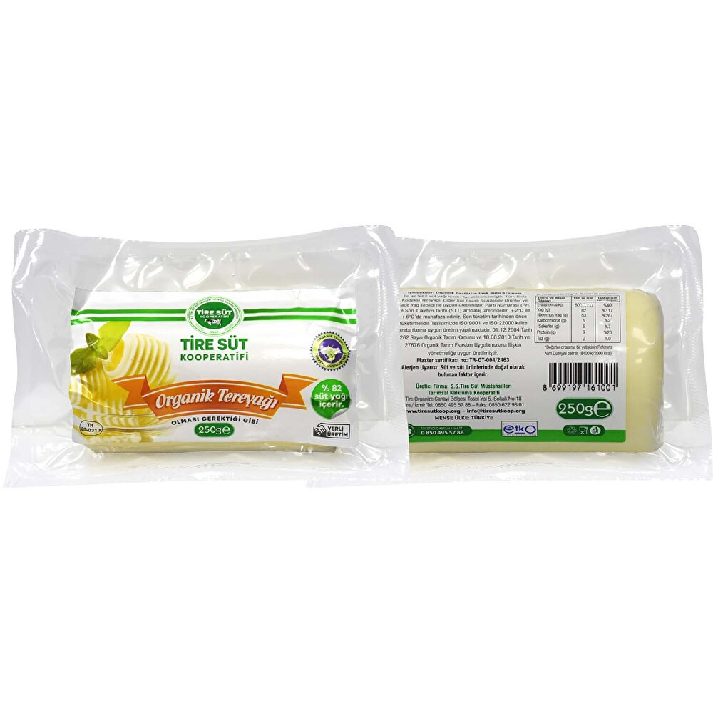 Tire Süt Kooperatifi Organik Tereyağı 250 g Tereyağ ve Margarin Fiyatı