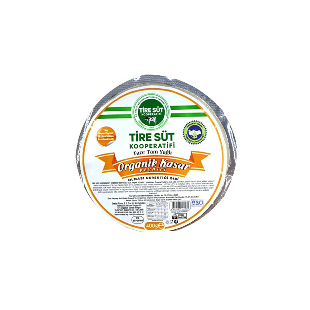 Tire Taze Tam Yağlı Organik Kaşar Peyniri 400 g Peynir Fiyatı