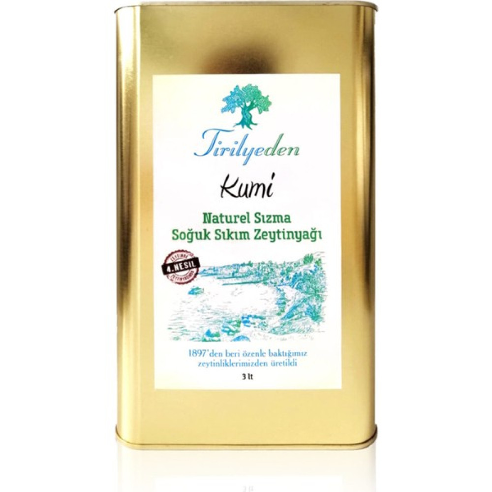 Tirilyeden Kumi Soğuk Sıkım Naturel Sızma Zeytinyağı 3 lt Diğer Fiyatı