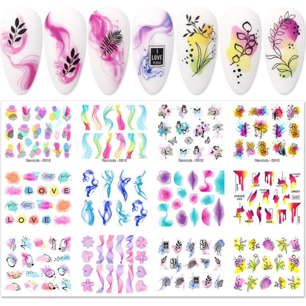 Tırnakmania Su Transferli Nail Art Sticker D012 (52377-4) Oto Boyaları Fiyatı
