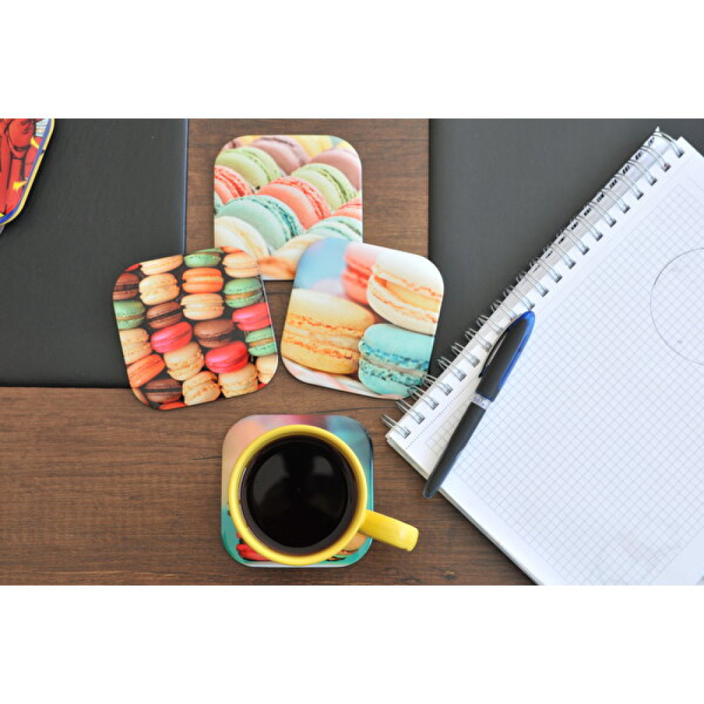Tırtıl Hediyelik Macaron 4'lü Metal Bardak Altlığı Mutfak Gereçleri Fiyatı