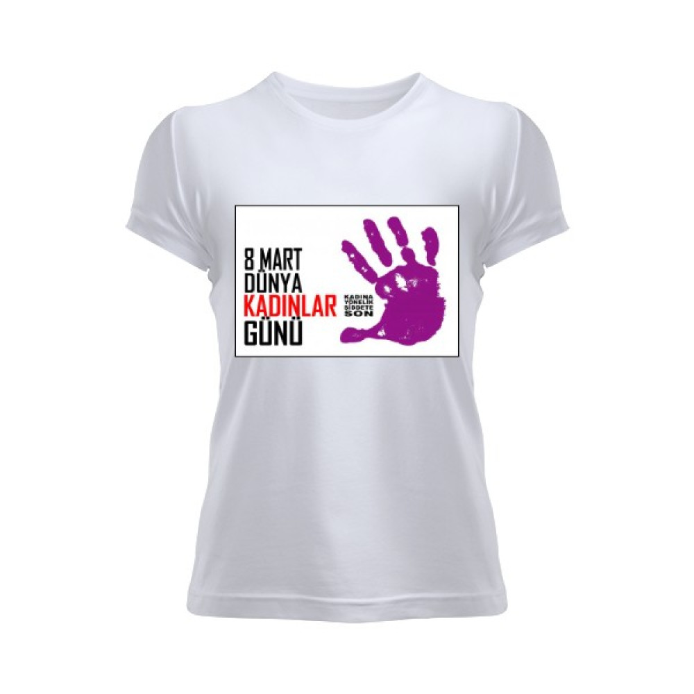Tisho 8 Mart Dünya Kadınlar Günü T-Shirt Kadın Tişört Bayan T-shirt Fiyatı