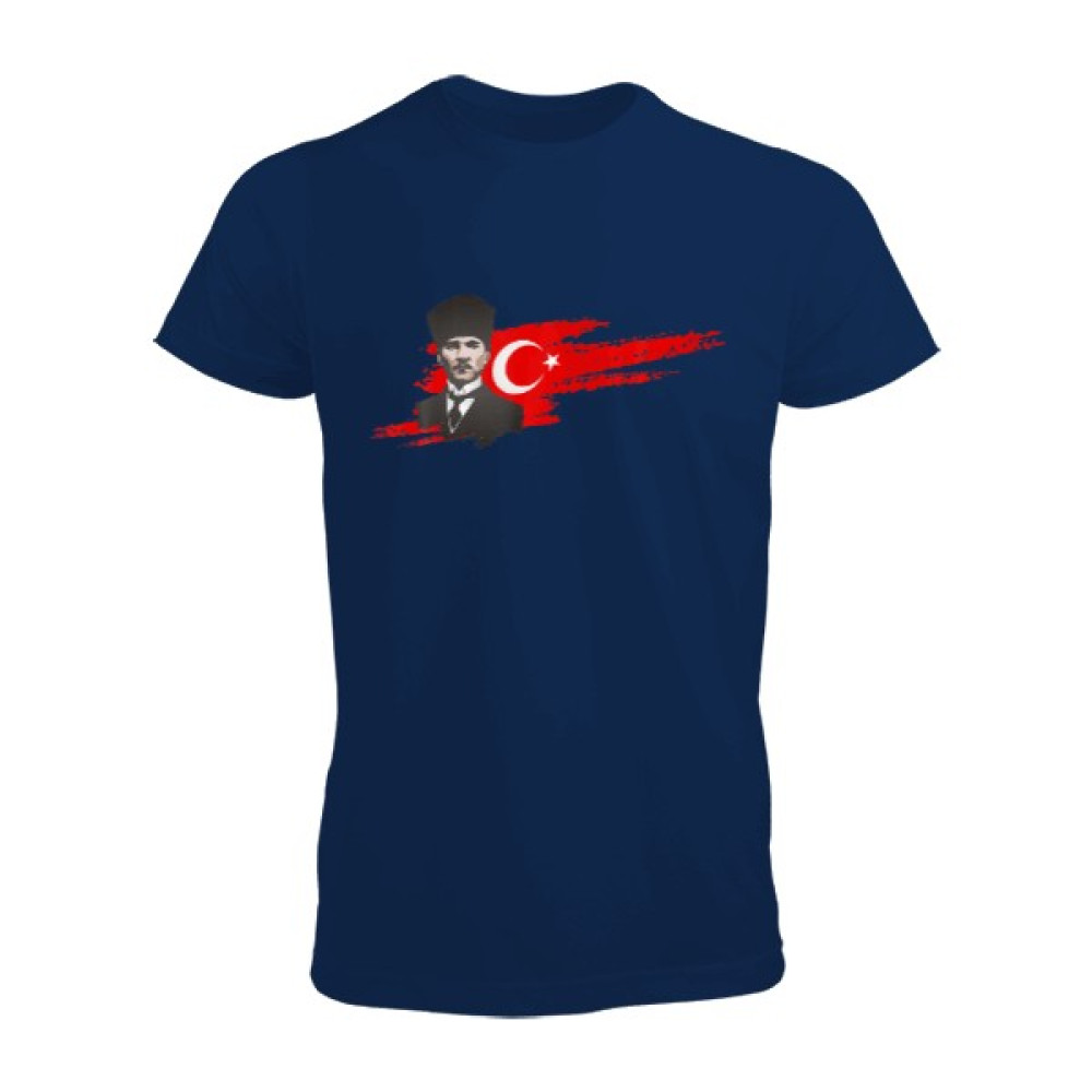 Tisho Atatürk Türkiye Baskılı Lacivert Erkek Tişört Erkek T-shirt Fiyatı