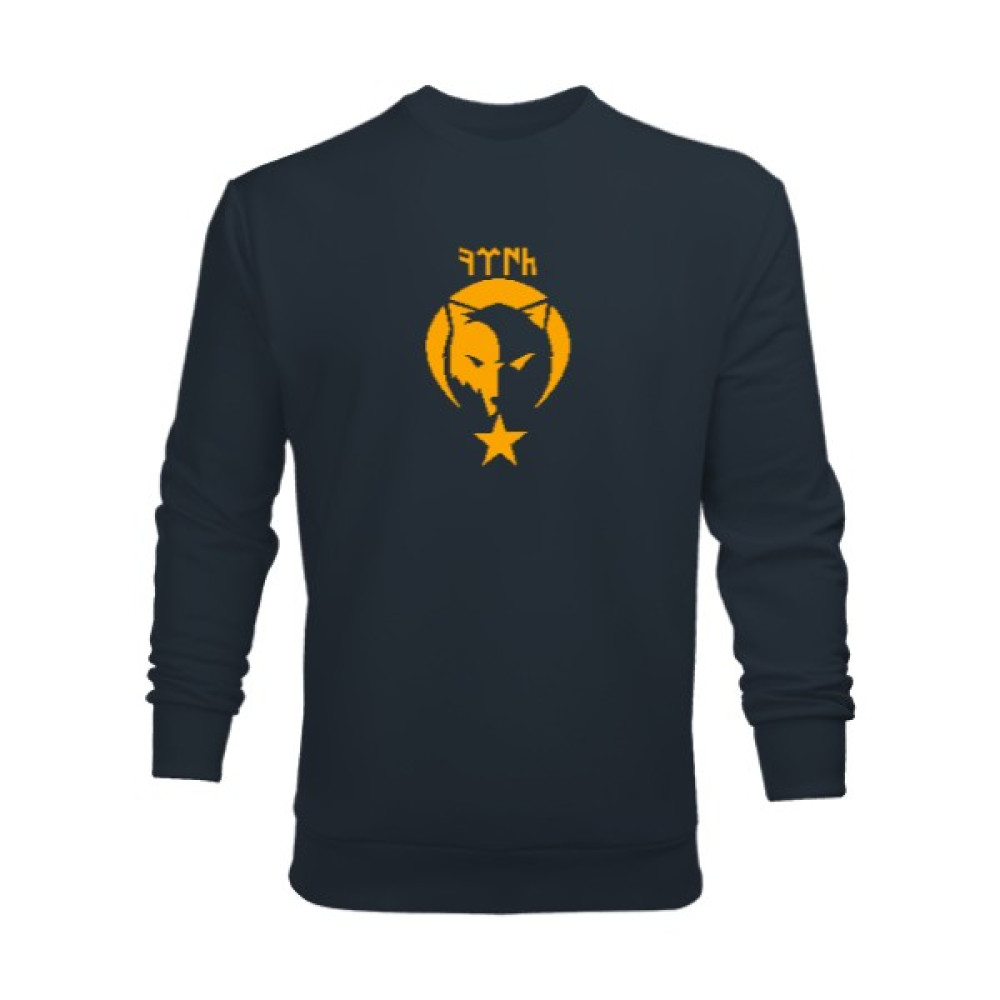 Tisho Bozkurt Göktürkçe Türk Yazılı Özel Tasarım Erkek Sweatshirt Erkek Sweatshirt Fiyatı