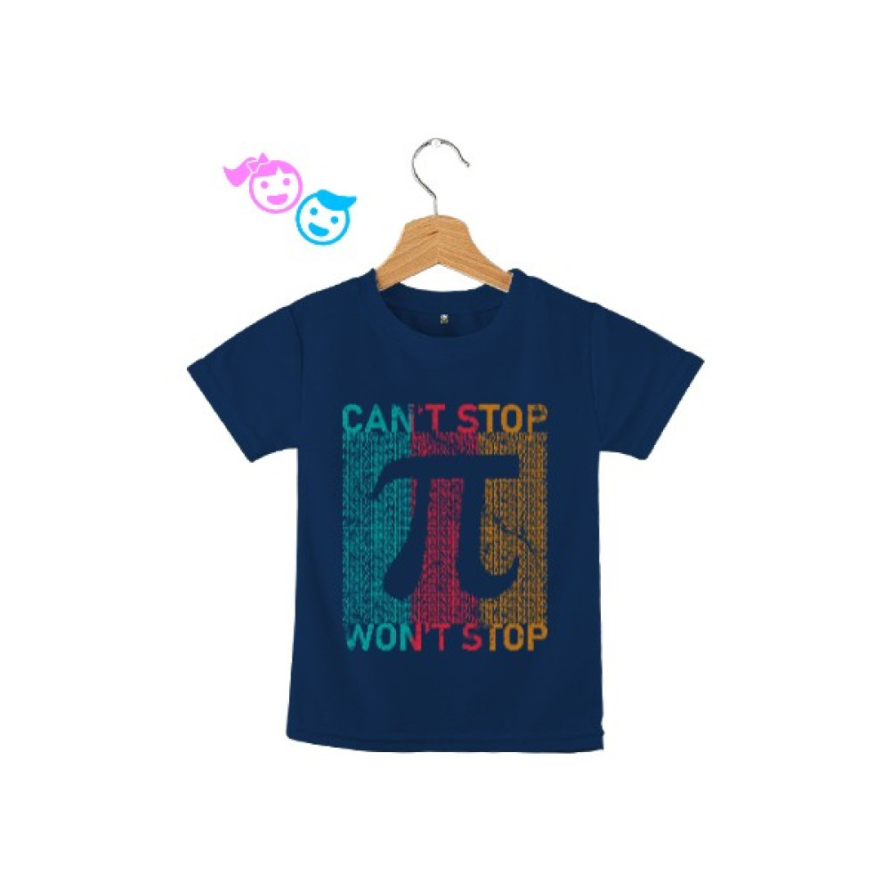 Tisho Cant Stop Wont Stop Pi Sayısı Günü Özel Tasarımı Lacivert Çocuk Erkek Çocuk T-shirt Fiyatı