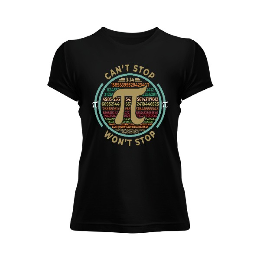 Tisho Celebrate Pi Günü Matematik Siyah Kadın Tişört Bayan T-shirt Fiyatı