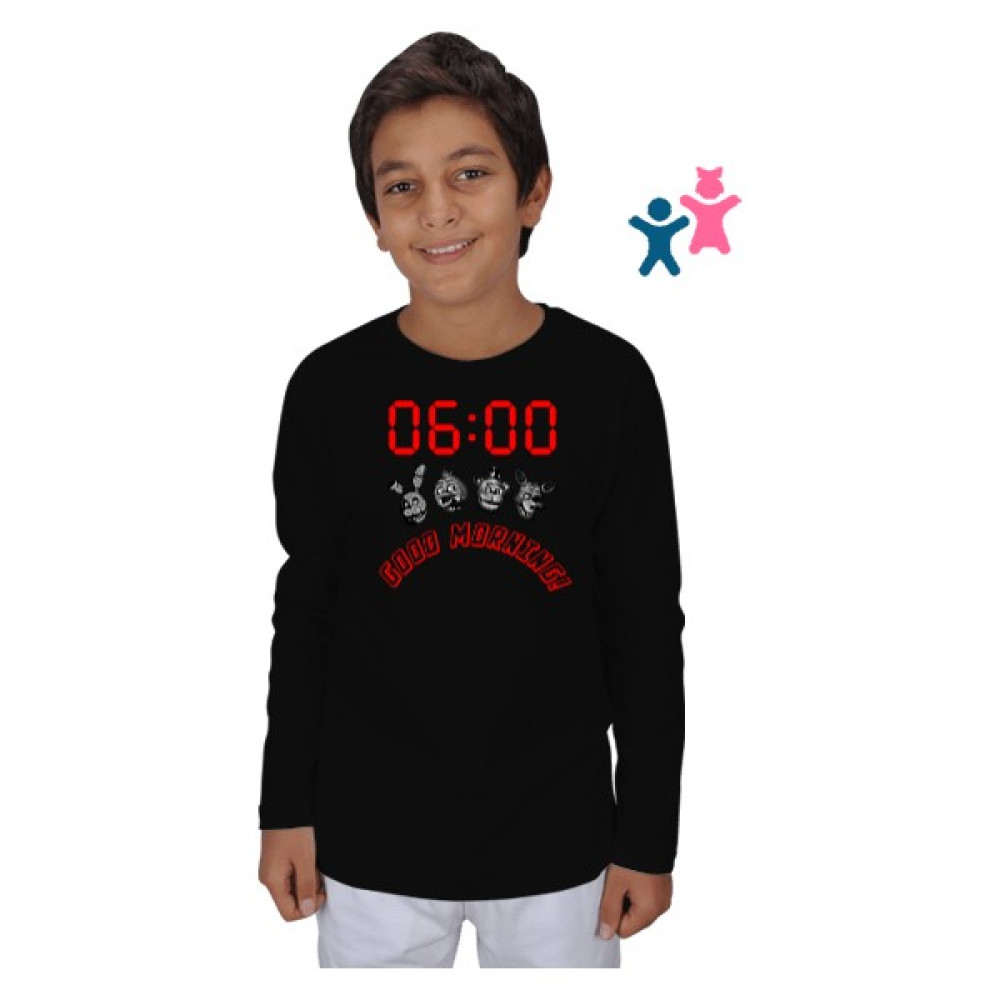 Tisho Fnaf Good Morning Bl V4 Çocuk Uzunkollu Erkek Çocuk T-shirt Fiyatı