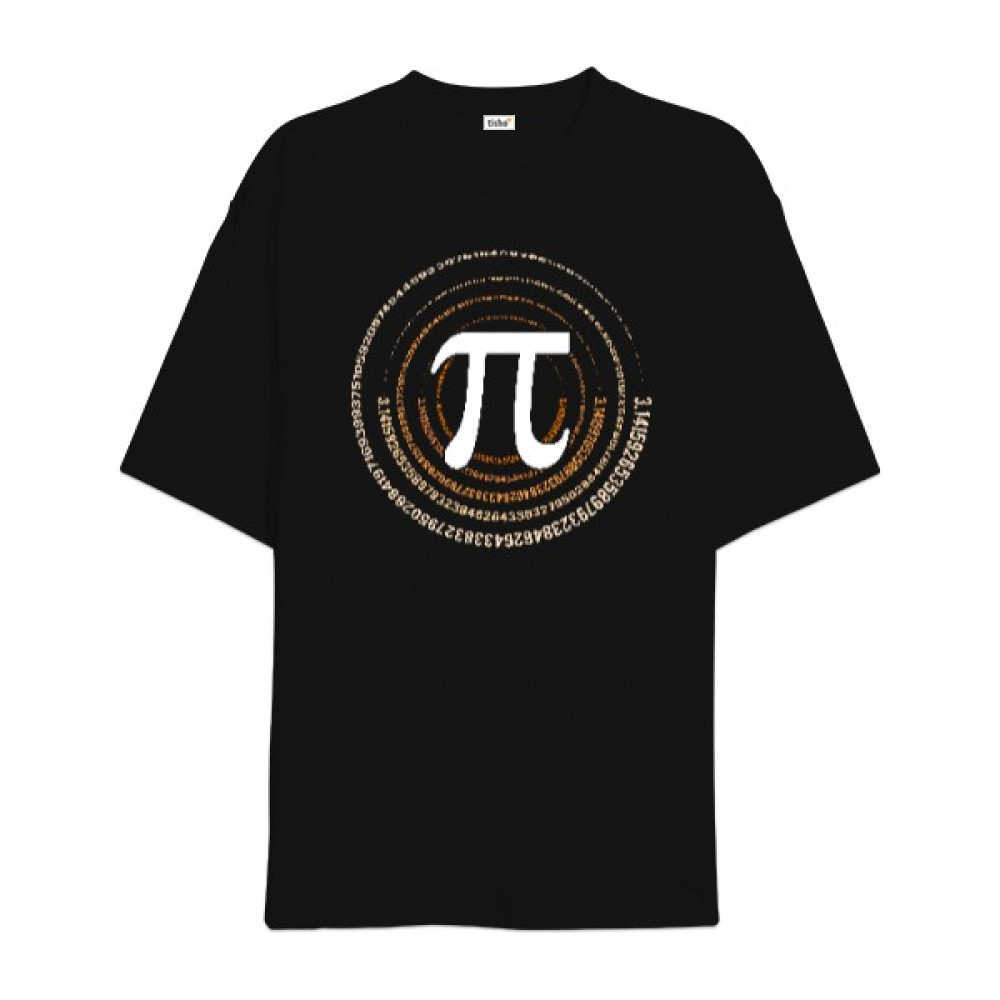 Tisho Happy Pi Day - Pi Sayısı V5 Siyah Oversize Tişört Erkek T-shirt Fiyatı