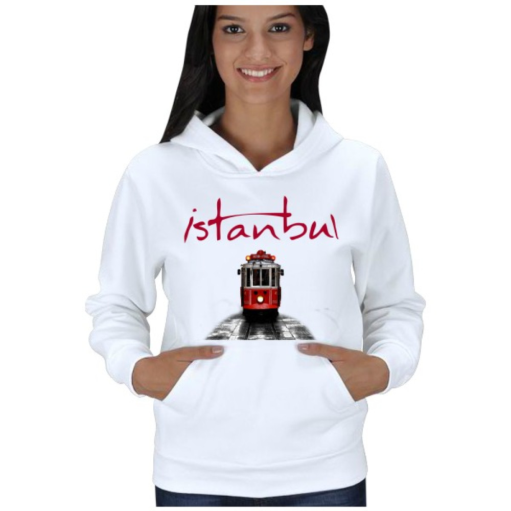Tisho Istanbul Bayan Sweetshirt Kadın Kapşonlu Bayan Sweatshirt Fiyatı