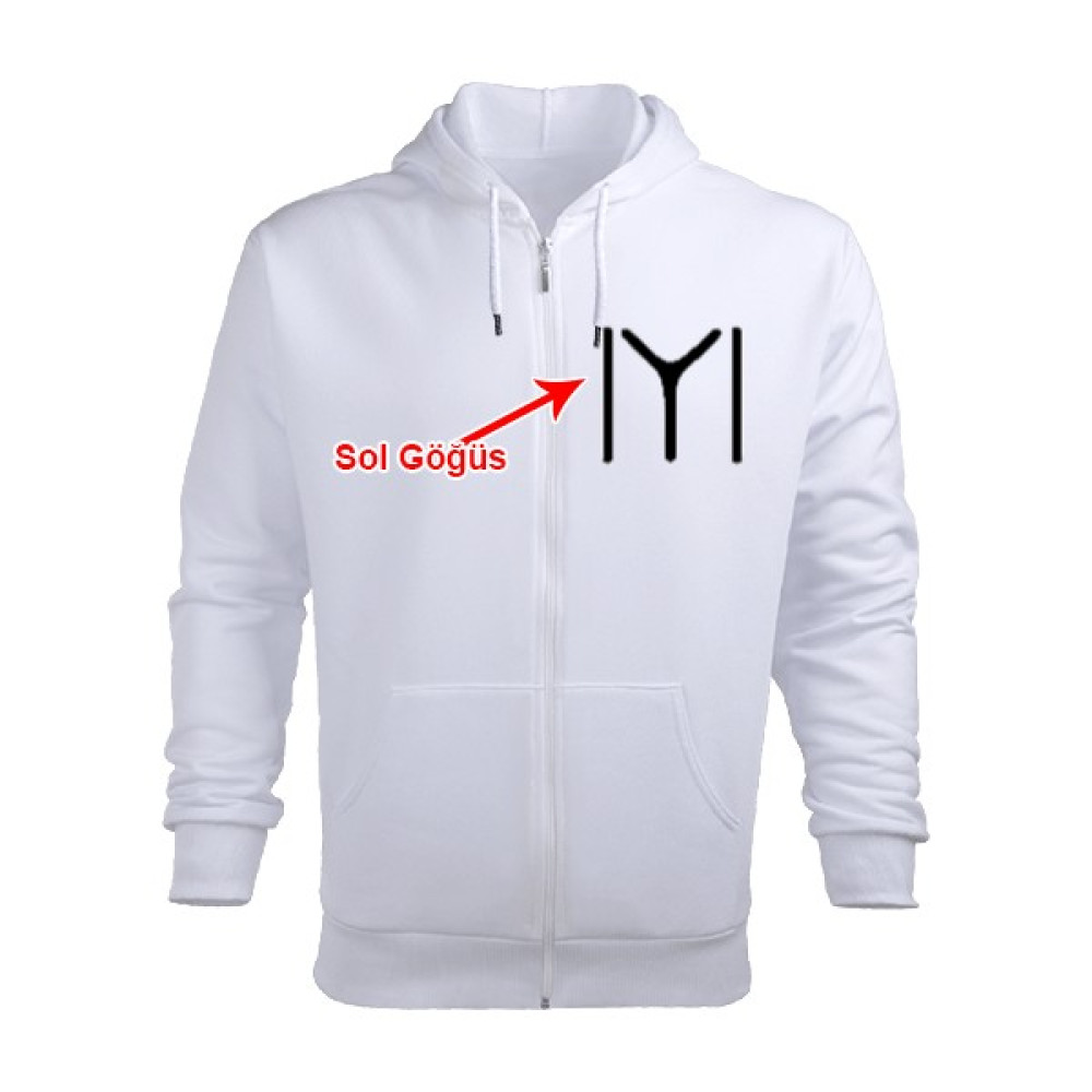 Tisho Kayı Bayrak Baskılı Sweetshirt Erkek Kapşonlu Fermuarlı Erkek Sweatshirt Fiyatı