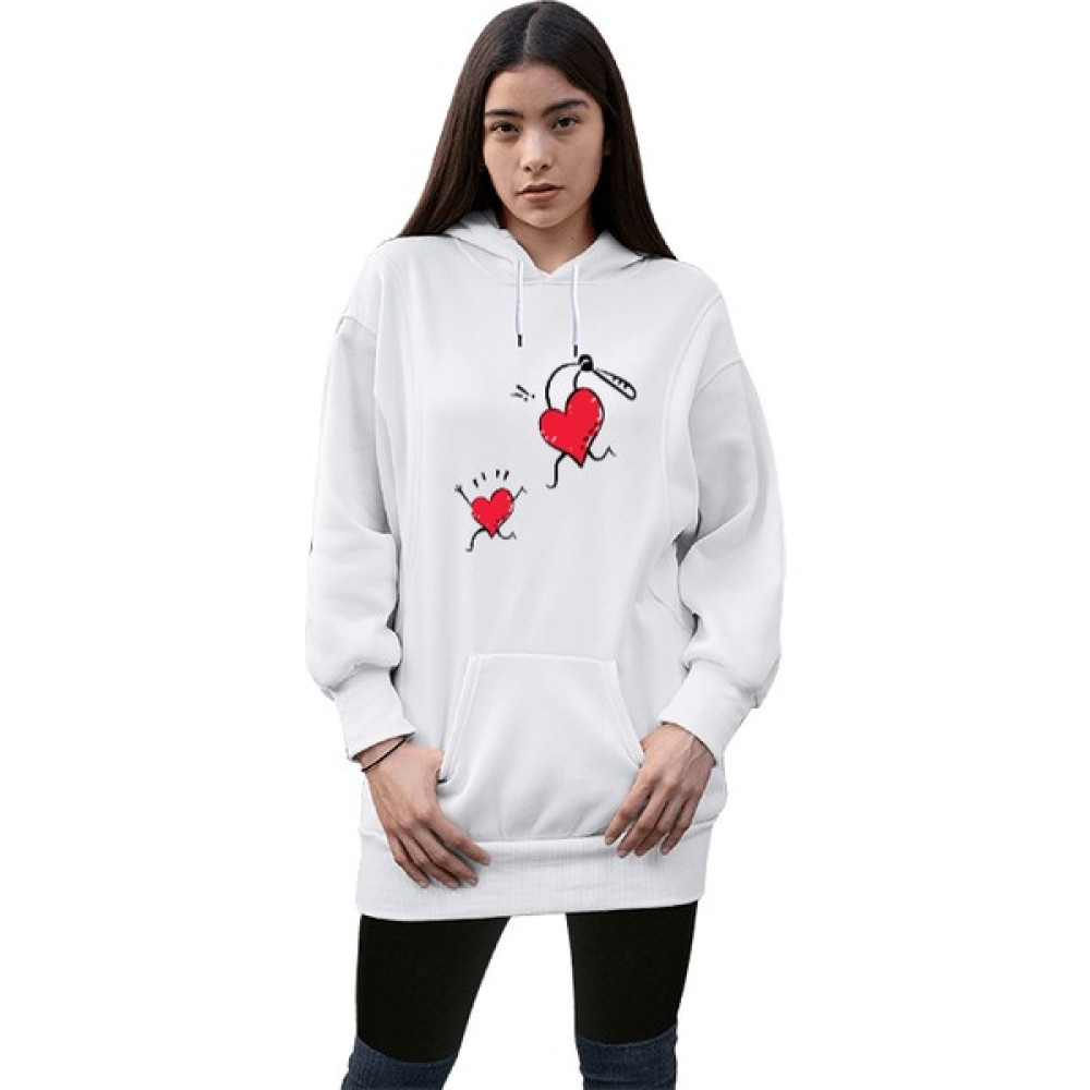 Tisho Kombin Tasarım Kadın Uzun Sweatshirt Kadın Uzun Hoodie Kapüşonlu Sweatshirt Bayan Sweatshirt Fiyatı