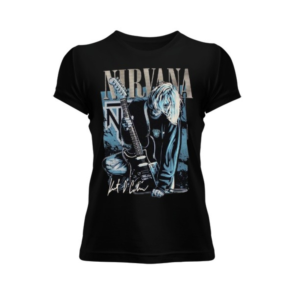Tisho Nirvana Rock Tasarım Baskılı Kadın Tişört Bayan T-shirt Fiyatı