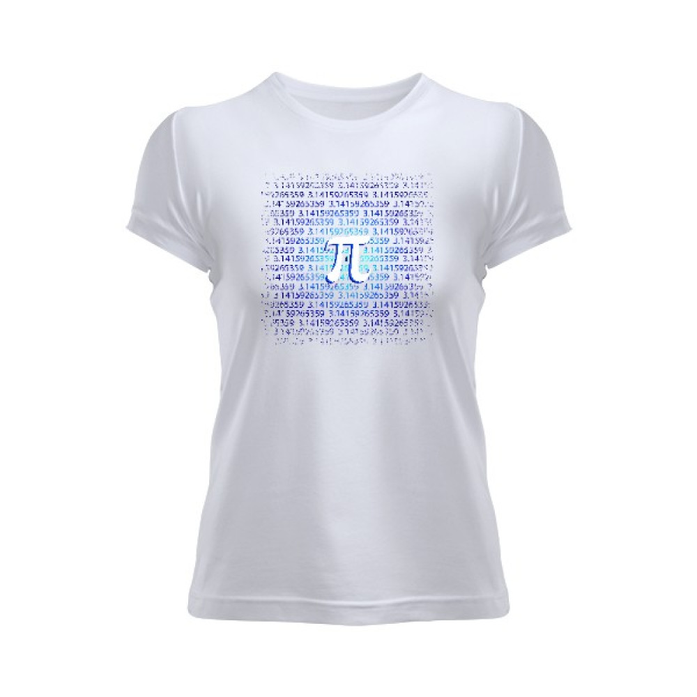 Tisho Pi Sembolü Beyaz Kadın Tişört Bayan T-shirt Fiyatı