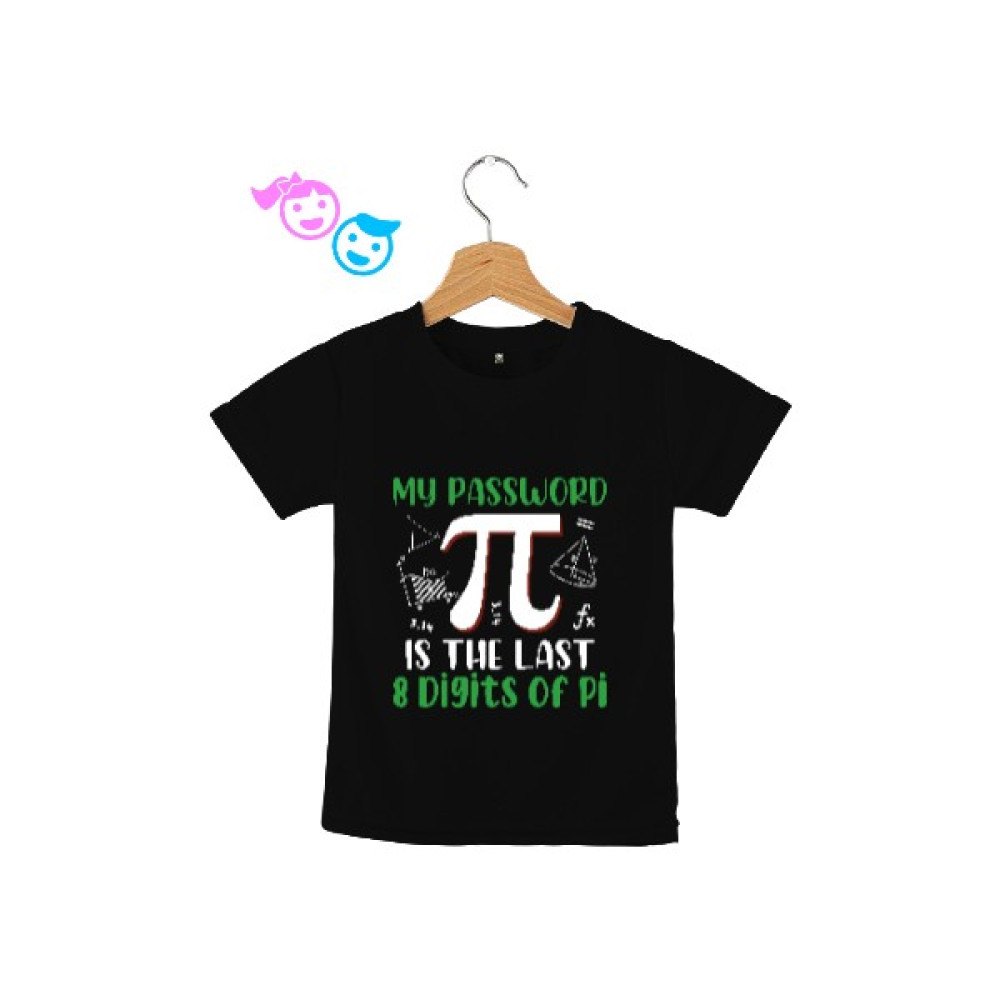 Tisho Pi Tasarımı Siyah Çocuk Unisex Erkek Çocuk T-shirt Fiyatı