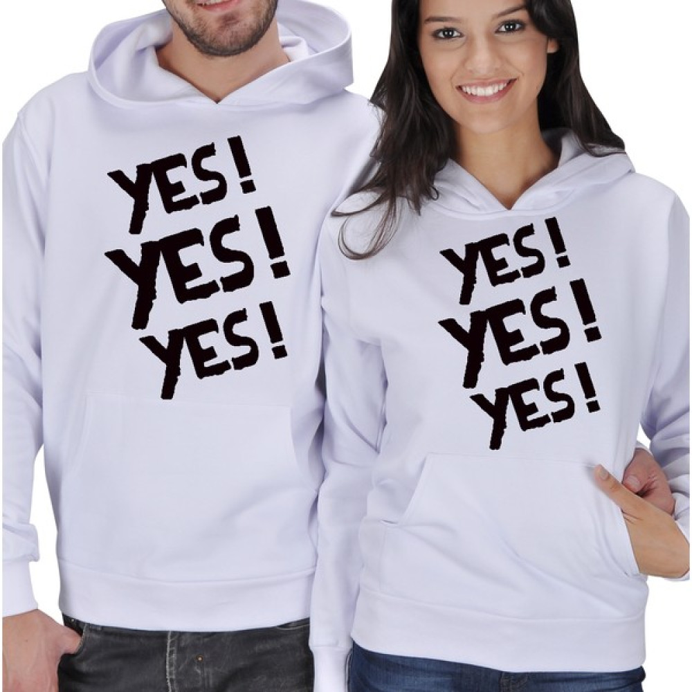 Tisho Yes Yes Yes Baskılı Sevgili Kapüşonlu Sweatshirt Bayan Sweatshirt Fiyatı