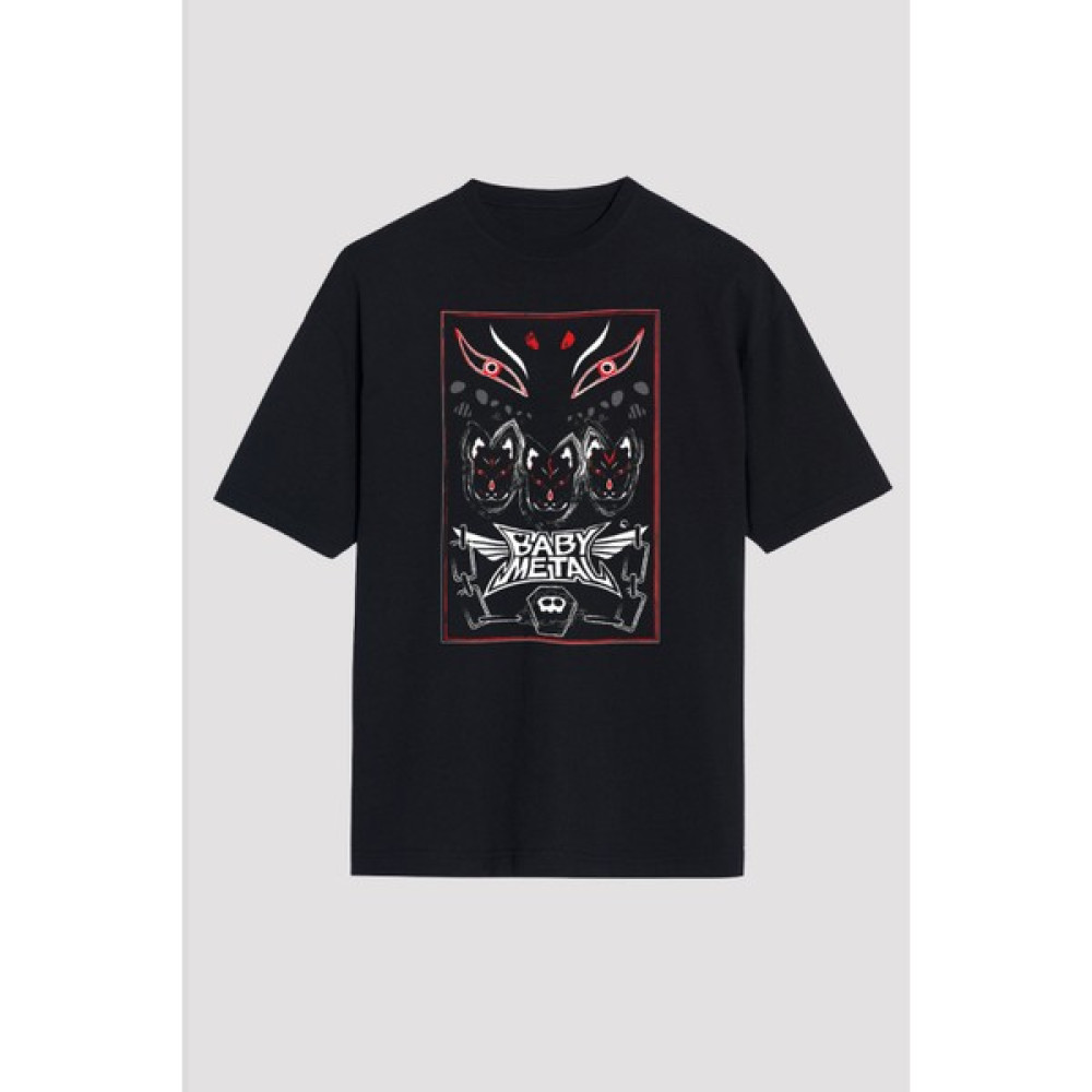 Tişört Fabrikası Babymetal Baskılı Unisex Siyah Oversize T-Shirt Bayan T-shirt Fiyatı