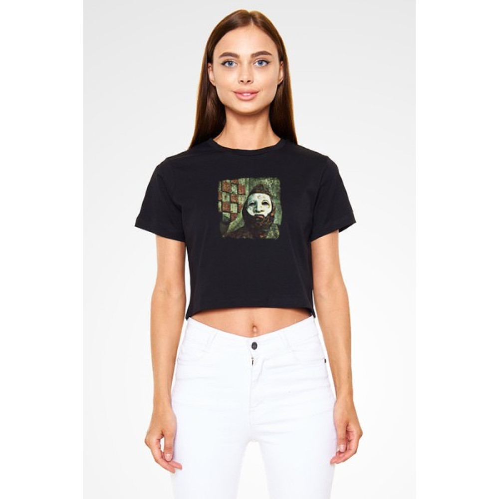 Tişört Fabrikası Death In June Baskılı Crop Top Tişört Bayan T-shirt Fiyatı