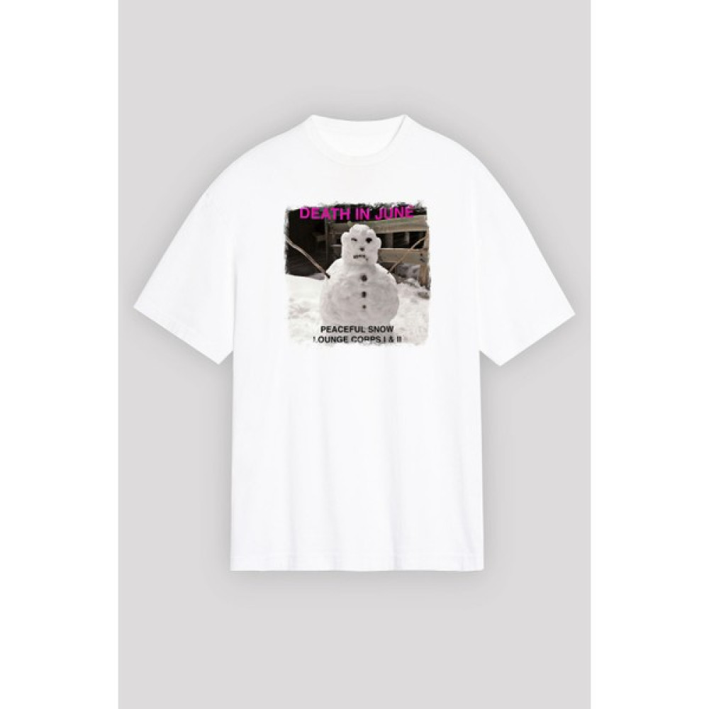 Tişört Fabrikası Death In June Baskılı Unisex Beyaz Oversize Tişört Bayan T-shirt Fiyatı