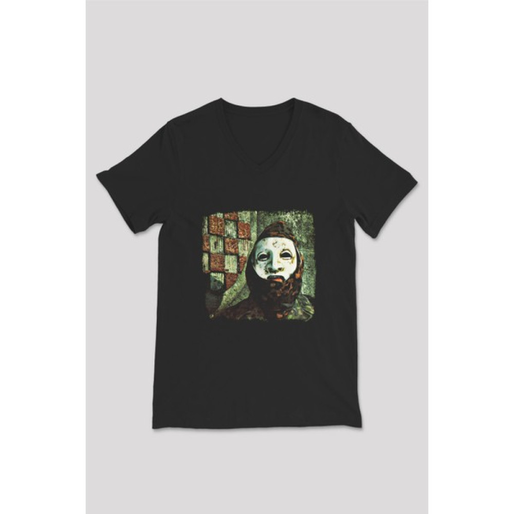 Tişört Fabrikası Death In June Baskılı Unisex Siyah V Yaka Tişört Bayan T-shirt Fiyatı
