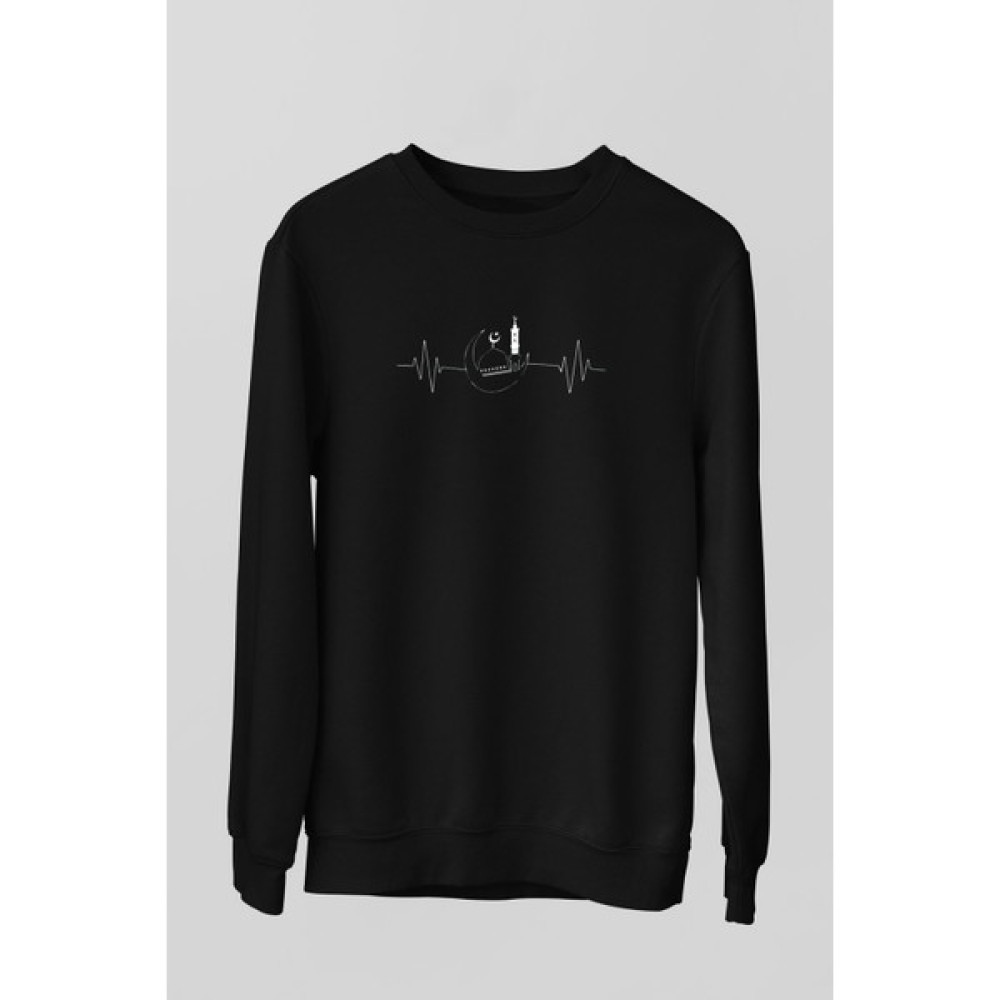 Tişört Fabrikası Ramazan Bayramı Baskılı Siyah Sweatshirt Bayan Sweatshirt Fiyatı