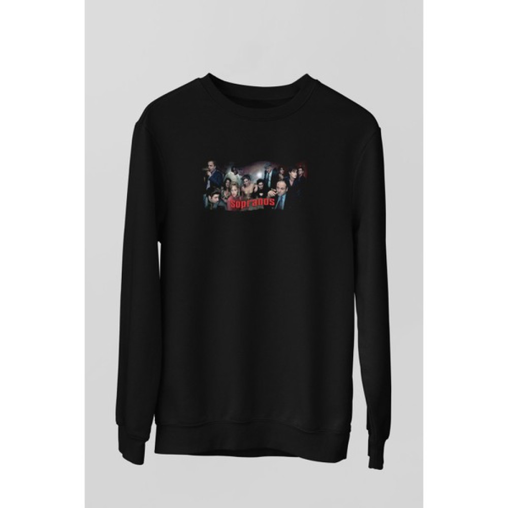 Tişört Fabrikası The Sopranos Baskılı Siyah Sweatshirt Bayan T-shirt Fiyatı