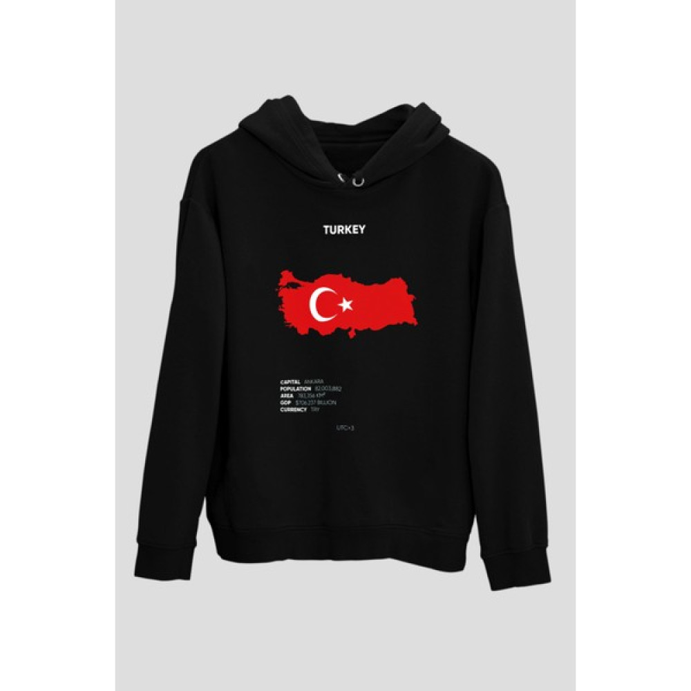 Tişört Fabrikası Türkiye Baskılı Unisex Siyah Hoodie Bayan Sweatshirt Fiyatı