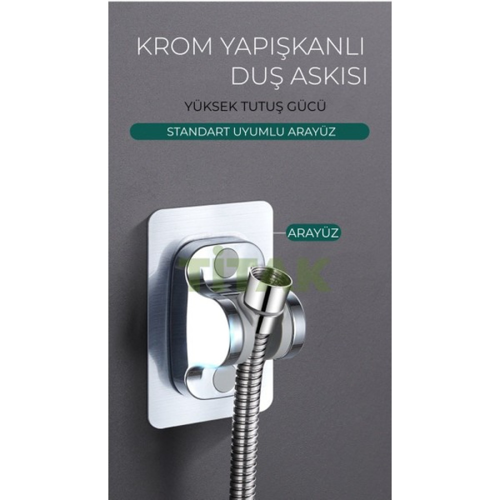 Titak Krom Yapışkanlı Duş Askısı Duş Başlığı Fiyatı