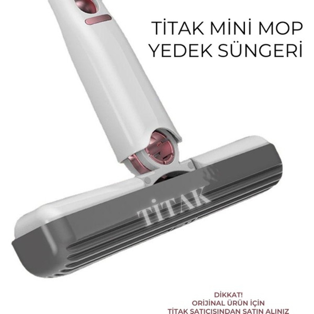 Titak Taşınabilir Mini Mop Süngeri 1 Adet Yedek || Kendinden Sıkmalı Mini Temizlik Paspası Yedek Sünger Temizlik Malzemeleri Fiyatı