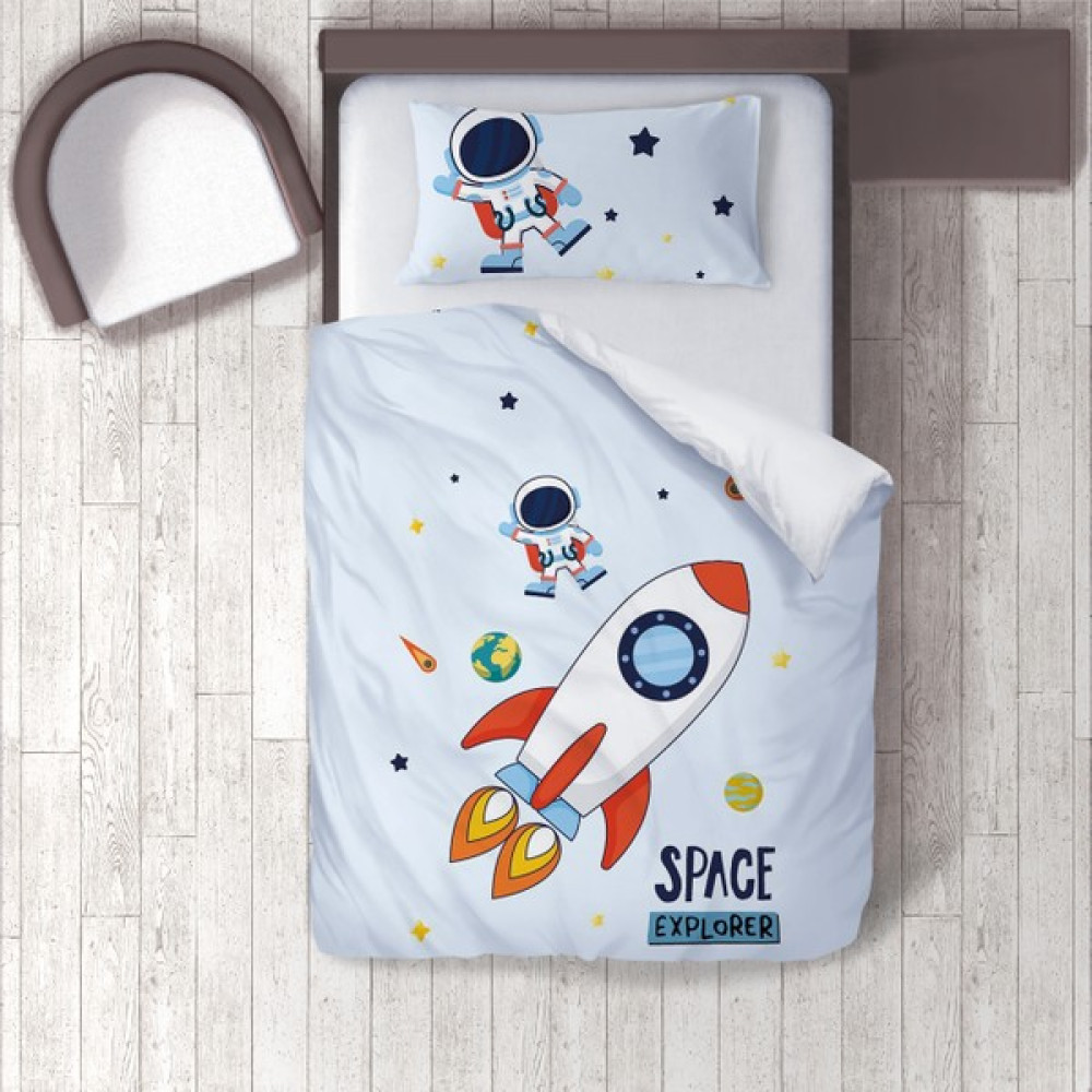 Titanbaby Pamuklu Mikro Saten Muhteşem Uzay Çocuk Odası Çocuk Nevresim Takımı - 160 x 220 cm - Renkli Nevresim Takımı Fiyatı