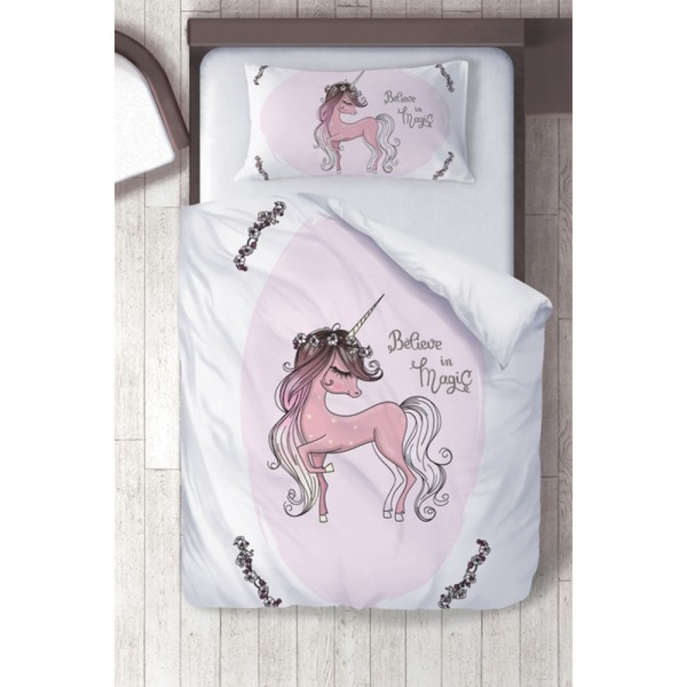 Titanbaby Pamuklu Mikro Saten Unicorn At Çocuk Odası Çocuk Nevresim Takımı - 160 x 220 cm - Renkli Nevresim Takımı Fiyatı