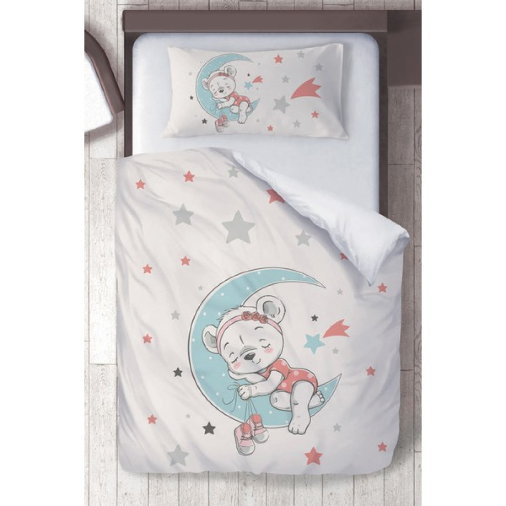Titanbaby Pamuklu Mikro Saten Uyuyan Tatlı Bebiş Ayıcık Çocuk Odası Çocuk Nevresim Takımı - 160 x 220 cm - Renkli Nevresim Takımı Fiyatı