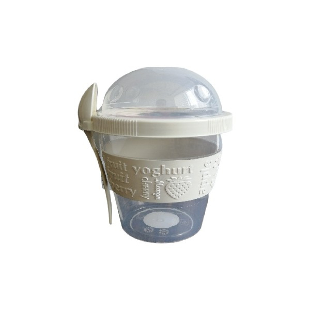 Titiz Plastik Yoghurt Container 600 ml + Kaşık - Beyaz Beslenme Çantası Fiyatı