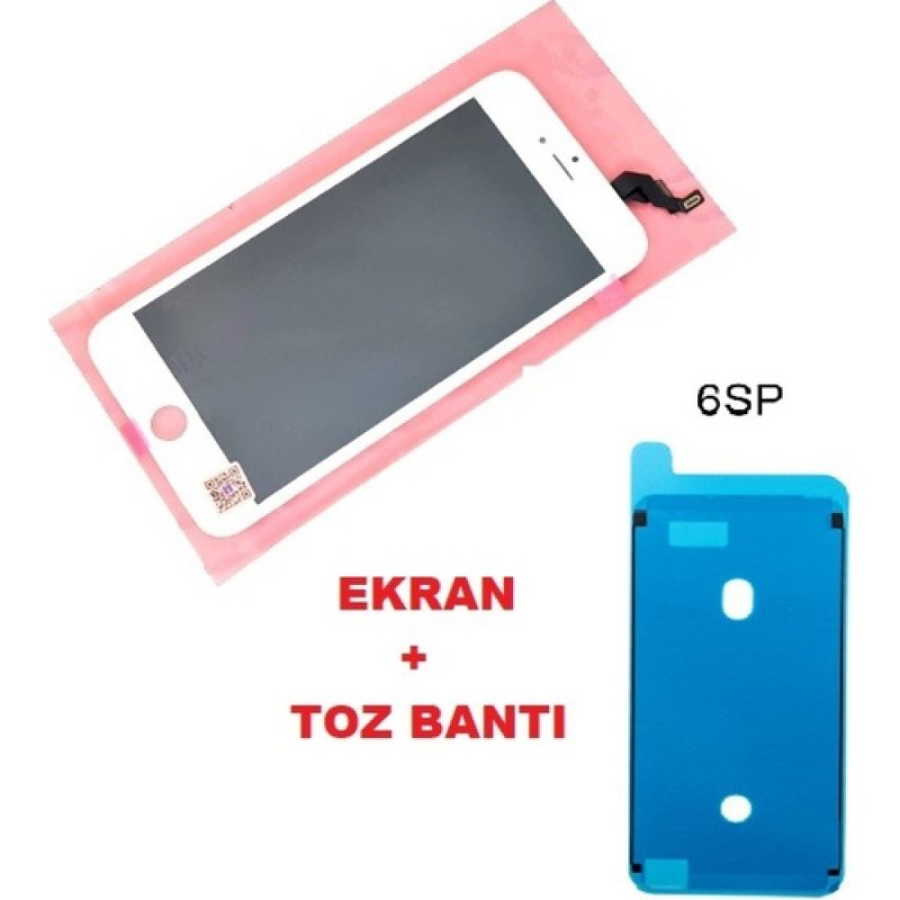 Tkgz Iphone 6s Plus LCD Ekran Dokunmatik (+Tozbantı Lw Marka) Beyaz Cep Telefonu Ekranı Fiyatı