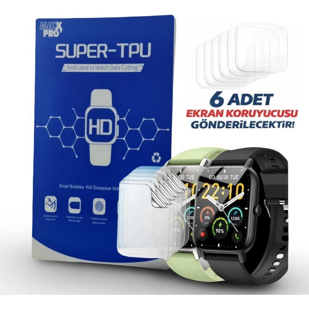 Tkgz Tecno Watch 3 Active Uyumlu Nano Ekran Koruyucu Ultra İnce HD MaxxPro - 2G Diğer Fiyatı