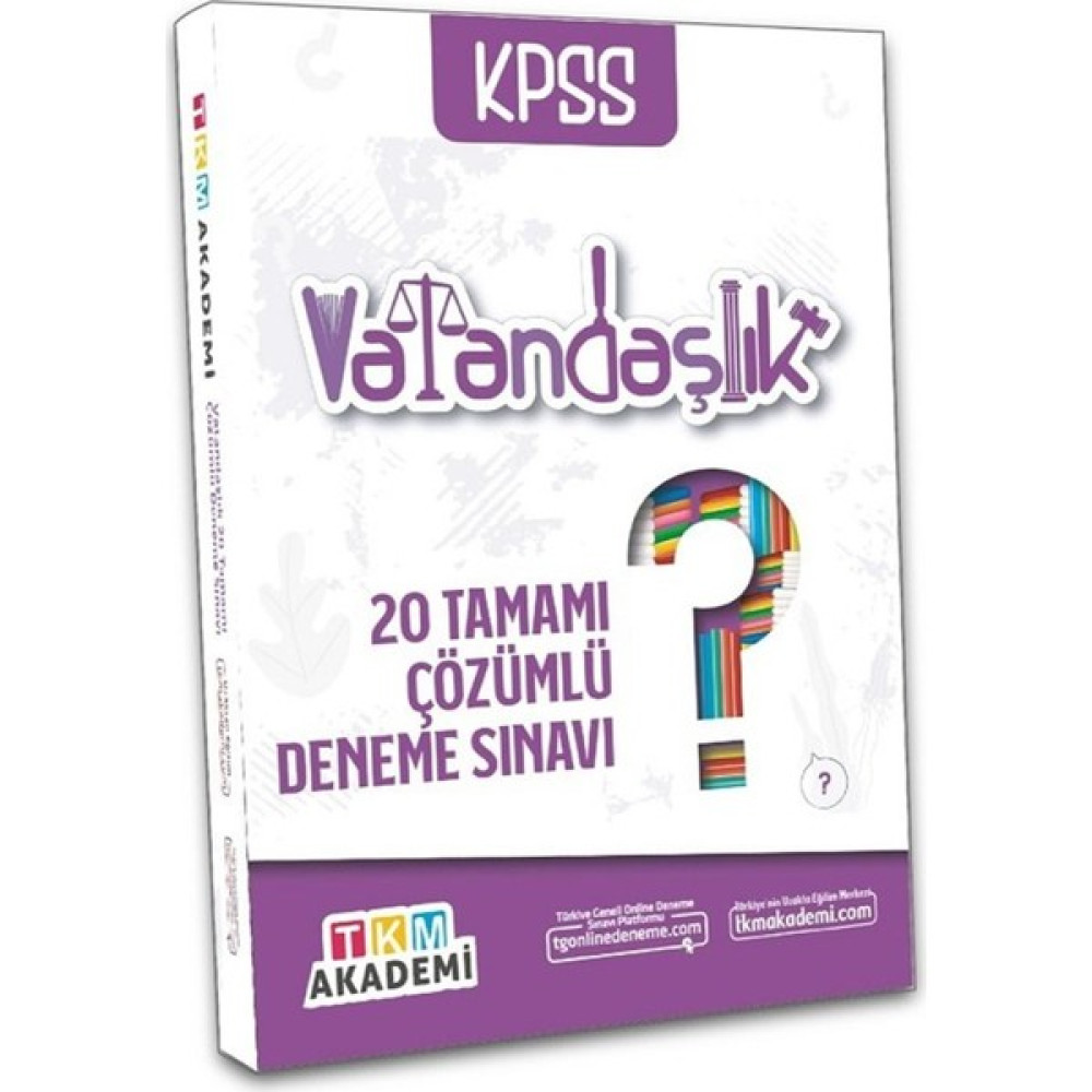 Tkm Akademi 2021 KPSS Vatandaşlık 20 Deneme Çözümlü Tkm Akademi Ders Sınav Kitapları Fiyatı