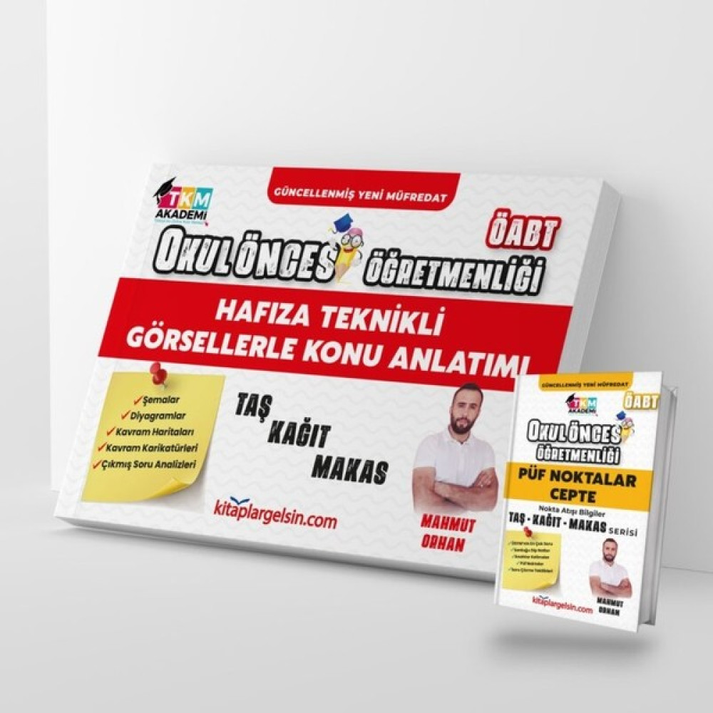 TKM Akademi 2023 Okul Öncesi Öğretmenliği Hafıza Teknikli Görsellerle Konu Anlatım + Okul Öncesi Öğretmenliği Cep Kitabı Ders Sınav Kitapları Fiyatı