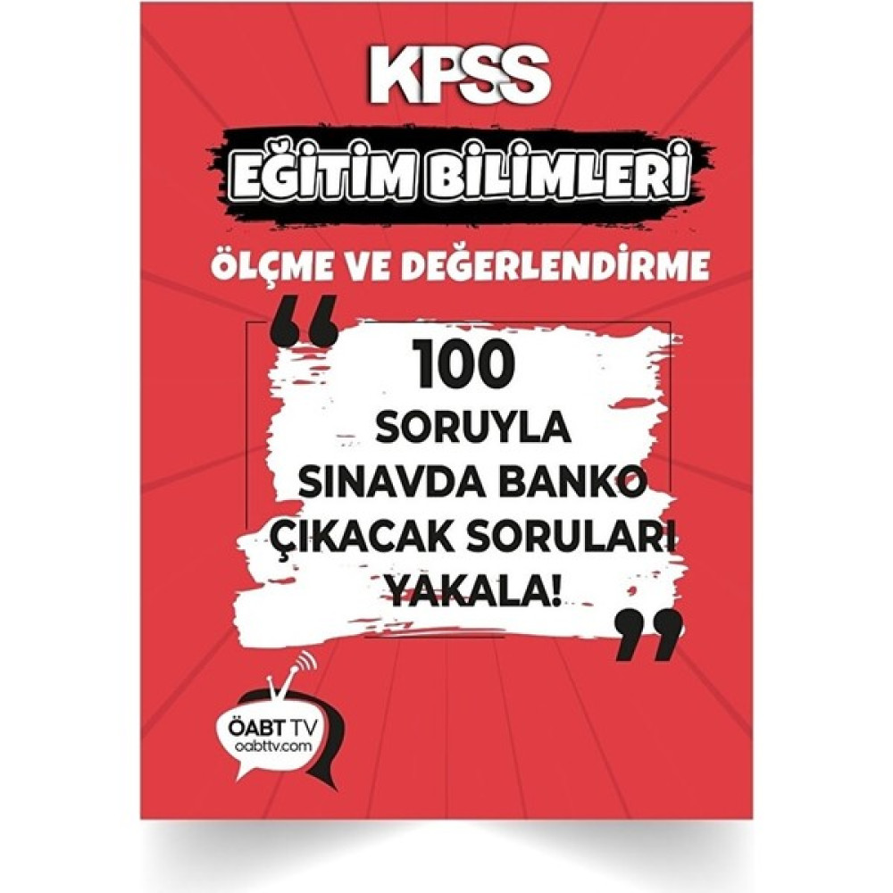 TKM Akademi Ölçme ve Değerlendirme Banko 100 Soru Ders Sınav Kitapları Fiyatı
