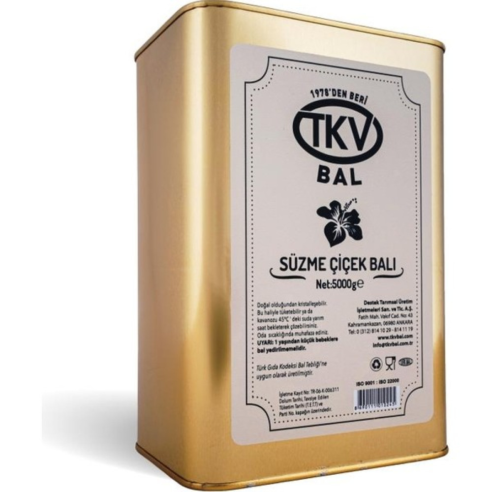 TKV Süzme Çiçek Balı (5 Kg) - 5 kg Bal ve Reçel Fiyatı